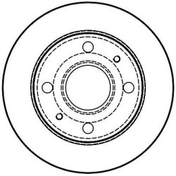 Disque de frein TRW DF4070 pour DAIHATSU, PERODUA OE 43512-97204-000 TRW