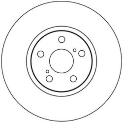 Disque de frein TRW DF4100 pour TOYOTA OE 43512-20280 TRW