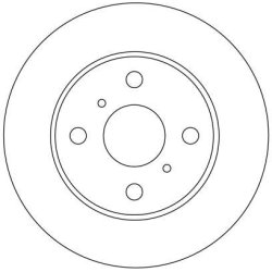 Disque de frein TRW DF4112 pour TOYOTA OE 43512-52050 TRW