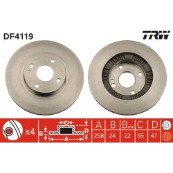 Brake Disc TRW DF4119 OE Ref B27Z33251L1