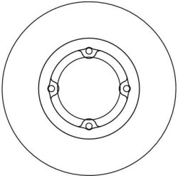 Disque de frein TRW DF4123 pour BAOJUN, CHEVROLET, DAEWOO, FSO OE 96284392 TRW