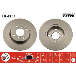 Brake Disc TRW DF4131 OE Ref 9193872