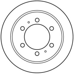 Disque de frein TRW DF4133 pour DAEWOO, SSANGYONG KORANDO, MUSSO, REXTON TRW