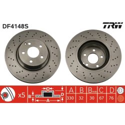 Brake Disc TRW DF4148S OE Ref A 220 421 25 12