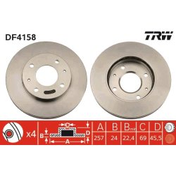 Brake Disc TRW DF4158 OE Ref 51712-38100