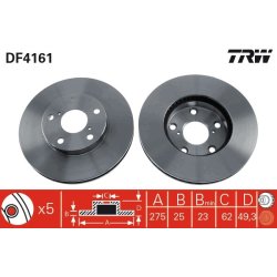 Brake Disc TRW DF4161 OE Ref 43512-42032