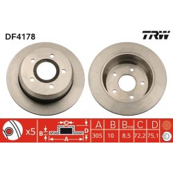 Brake Disc TRW DF4178 OE Ref 52098666