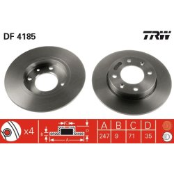 Brake Disc TRW DF4185 OE Ref 4246W9