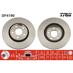 Brake Disc TRW DF4190 OE Ref 4509994AB
