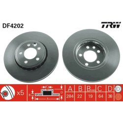 Brake Disc TRW DF4202 OE Ref 10002710