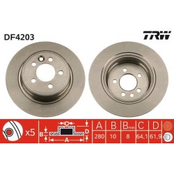 Brake Disc TRW DF4203 OE Ref SDB 101100