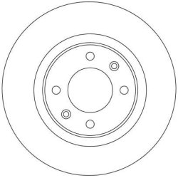 Disque de frein TRW DF4215 pour CITROËN C5 OE E169143 TRW