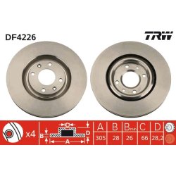 Brake Disc TRW DF4226 OE Ref 4249 G8