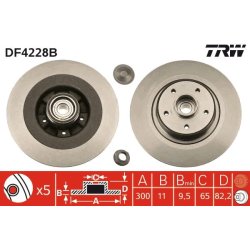 Brake Disc TRW DF4228BS OE Ref 82 00 663 193