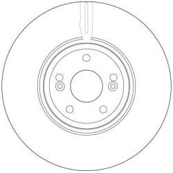 Disque de frein TRW DF4231S pour RENAULT ESPACE, VEL OE 7701207357 TRW