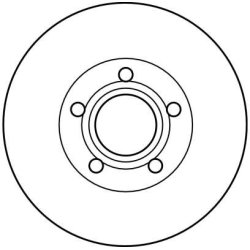 Disque de frein TRW DF4238 pour VOLVO OE 272403 TRW