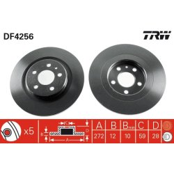 Brake Disc TRW DF4256 OE Ref 4246 P4