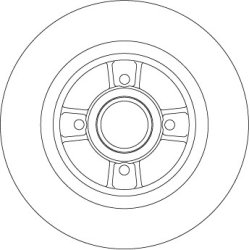 Disque de frein TRW DF4272BS pour RENAULT MEGANE, Megane, SCENIC TRW
