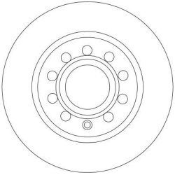 Disque de frein TRW DF4276 pour AUDI, SEAT, SKODA, VW OE 8P0098601 TRW