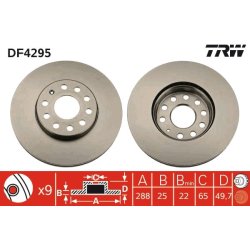 Brake Disc TRW DF4295 OE Ref 8E0 098 301 C