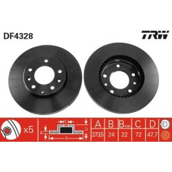 Brake Disc TRW DF4328 OE Ref G25Y-33-25XA