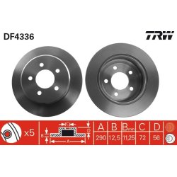 Brake Disc TRW DF4336 OE Ref 4721023AF