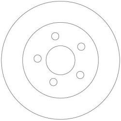 Disque de frein TRW DF4336 pour CHRYSLER, DODGE OE 04721023AF TRW