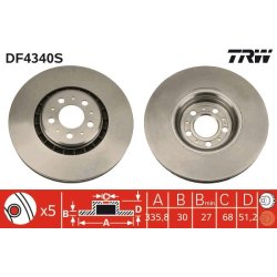 Brake Disc TRW DF4340S OE Ref 306573013