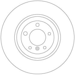 Disque de frein TRW DF4350S pour AUDI, SEAT, SKODA, VW OE 1K0615301AR TRW