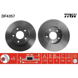 Brake Disc TRW DF4357 OE Ref 43206-4U103