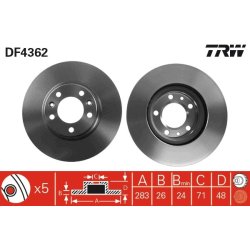 Brake Disc TRW DF4362
