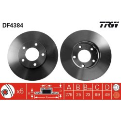 Brake Disc TRW DF4384 OE Ref BP4Y-33-25XA