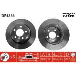 Brake Disc TRW DF4388 OE Ref 3 332 217