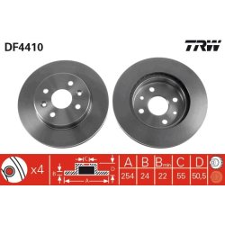 Brake Disc TRW DF4410 OE Ref 51712-FD300