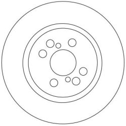 Disque de frein TRW DF4415S pour TOYOTA COROLLA OE 43512-0F010 TRW