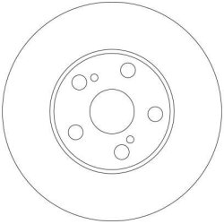 Disque de frein TRW DF4416 pour TOYOTA AVENSIS OE 43512-05040 TRW