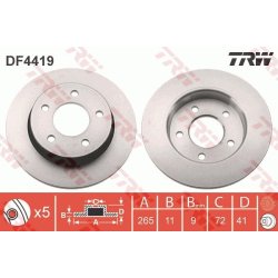 Brake Disc TRW DF4419 OE Ref C24Y-26-251B