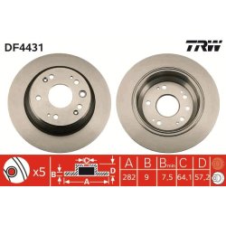 Brake Disc TRW DF4431 OE Ref 42510-SLJ-020