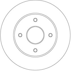 Disque de frein TRW DF4452BS pour CITROËN, PEUGEOT OE 424934 TRW