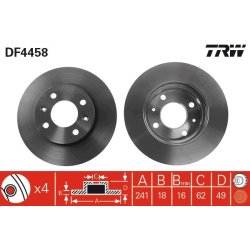 Brake Disc TRW DF4458 OE Ref 517120X500