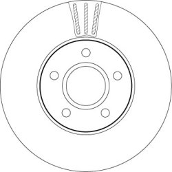 Disque de frein TRW DF4465 pour FORD, MAZDA, VOLVO OE 1223663 TRW