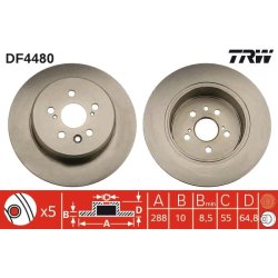 Brake Disc TRW DF4480 OE Ref 42431-20430