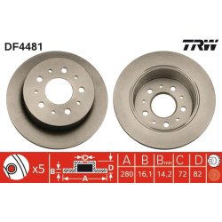 Brake Disc TRW DF4481 OE Ref 4246Y7