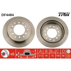 Brake Disc TRW DF4484 OE Ref 42431-60130
