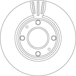 Disque de frein TRW DF4496 pour HYUNDAI, KIA ACCENT, QIANLIMA OE 51712-25061 TRW