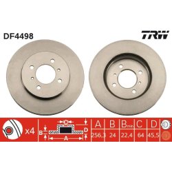 Brake Disc TRW DF4498 OE Ref MR449770