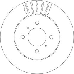 Disque de frein TRW DF4498 pour HAFEI, MITSUBISHI, PROTON OE MR699285 TRW