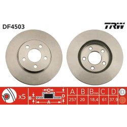 Brake Disc TRW DF4503 OE Ref 4509718
