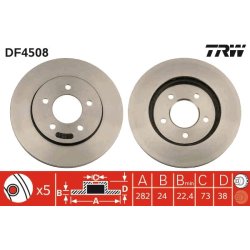Brake Disc TRW DF4508 OE Ref 04683260