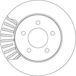 Disque de frein TRW DF4508 pour CHRYSLER, DODGE, PLYMOUTH OE 4721820AE TRW
